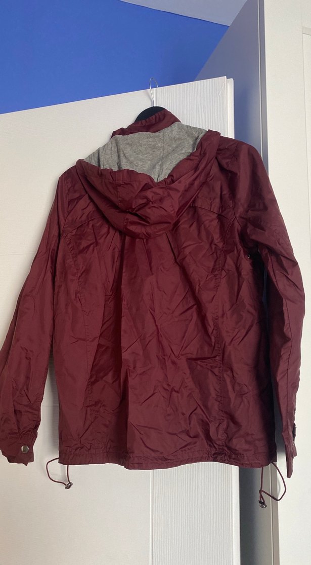 Bordo yağmurluk - Görsel 3