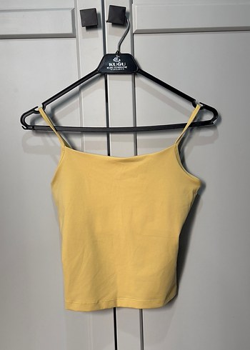 s Beden H&M Move sarı spor crop hiç giyilmedi