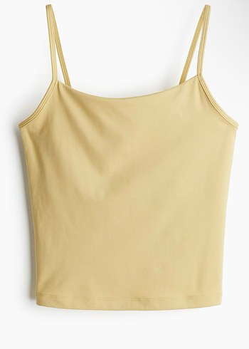H&M Move sarı spor crop hiç giyilmedi