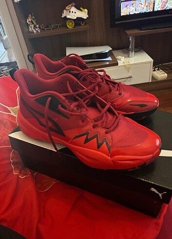 45 Beden kırmızı Renk Puma genetics kırmızı erkek basketbol ayakkabısı