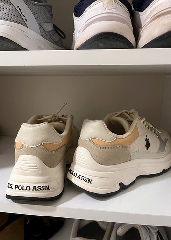 U.S Polo Assn. USPA-Beyaz Platform Topuklu Spor Ayakkabı