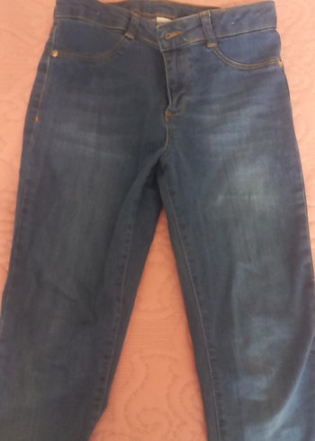 Kadın Mavi Denim Normal Boy Dar Kesim Jean - Görsel 2