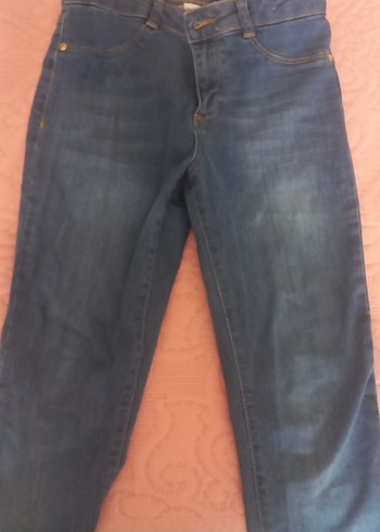 Kadın Mavi Denim Normal Boy Dar Kesim Jean - Görsel 3