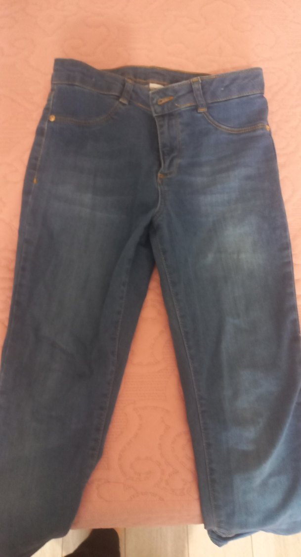 Kadın Mavi Denim Normal Boy Dar Kesim Jean - Görsel 2