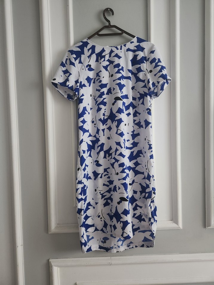 Mavi Baskılı Mini Hamile Şortu - Görsel 2