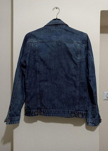 Düğmeli Mavi Erkek Kot Ceket - Görsel 2