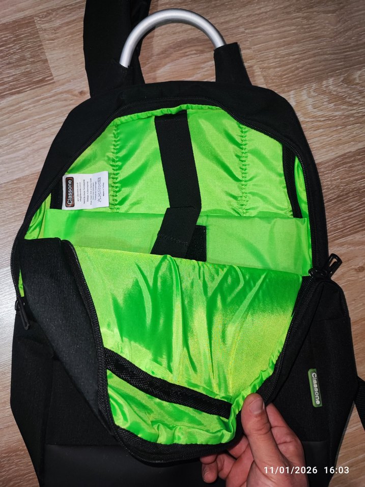 Fermuarlı Yeşil Erkek Sırt Çantası - Görsel 3