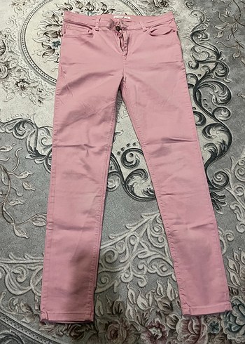 Pembe Midi Kadın Kumaş Pantolon - Görsel 4