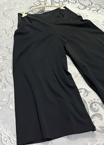 Siyah Kadın Kumaş Pantolon yandan fermuarlı - Görsel 2