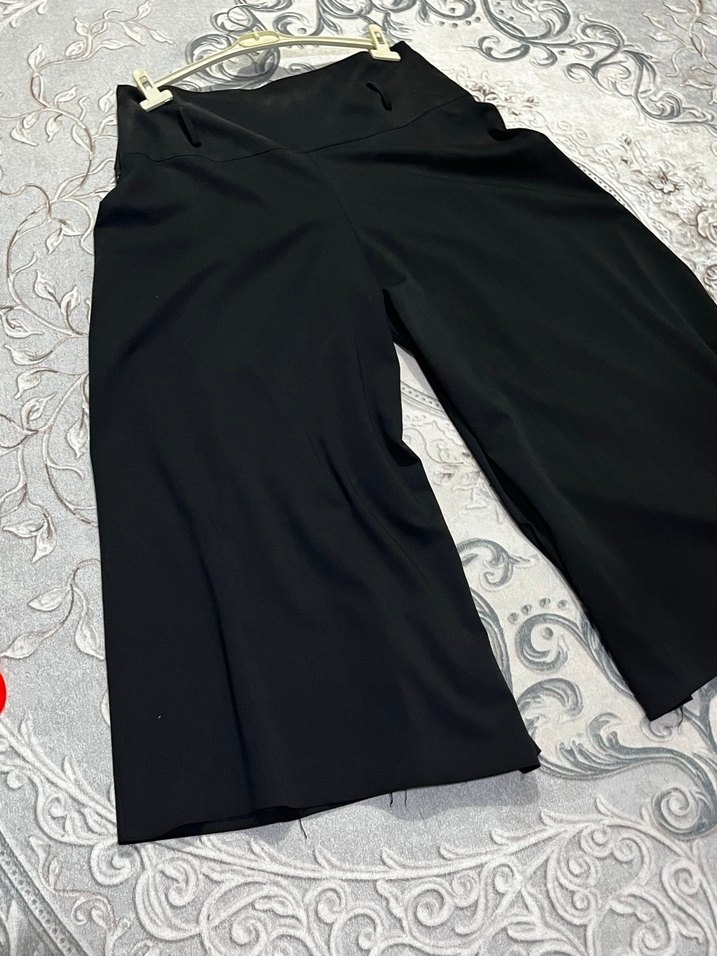 Siyah Kadın Kumaş Pantolon yandan fermuarlı - Görsel 3