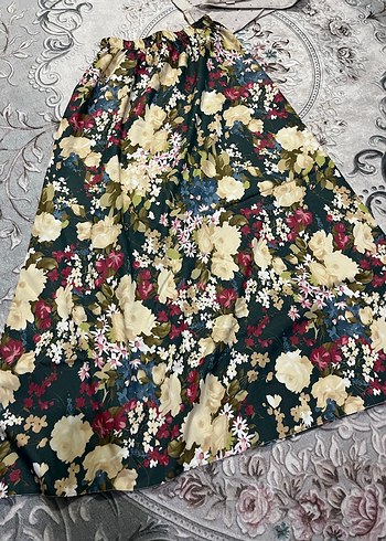 Çiçek Desenli Uzun Bohem Etek - Görsel 2