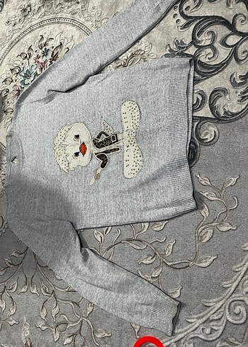 Kız Çocuk gri kazak - Görsel 2