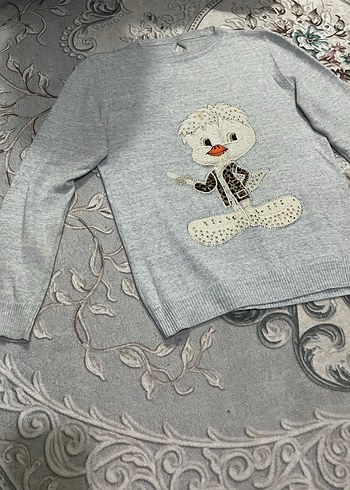 Kız Çocuk gri kazak - Görsel 3