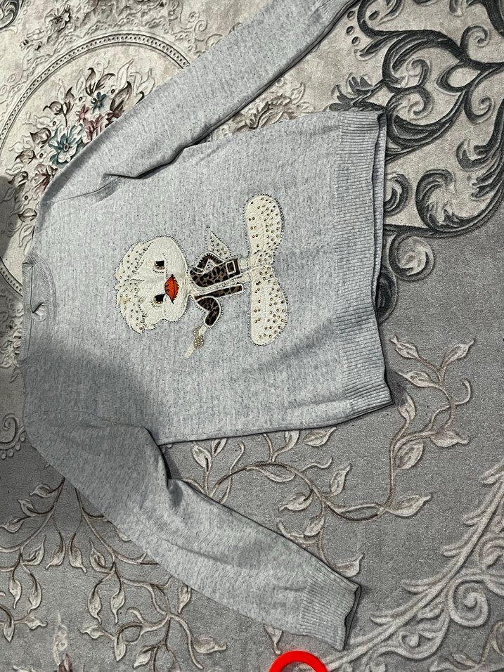 Kız Çocuk gri kazak - Görsel 2