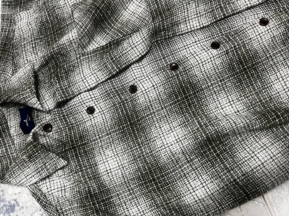 Koyu Yeşil Ekoseli Erkek Keten Gömlek - Görsel 3