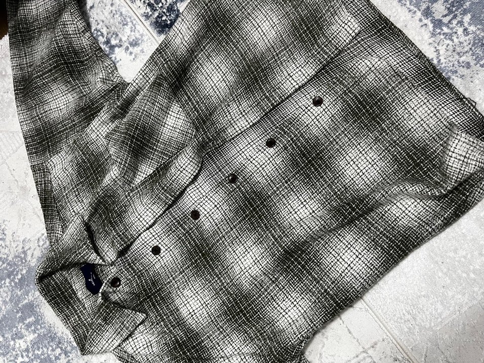 Koyu Yeşil Ekoseli Erkek Keten Gömlek - Görsel 4