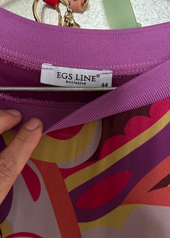 Renkli Bağlama Desenli Uzun Kadın Elbise - Görsel 3