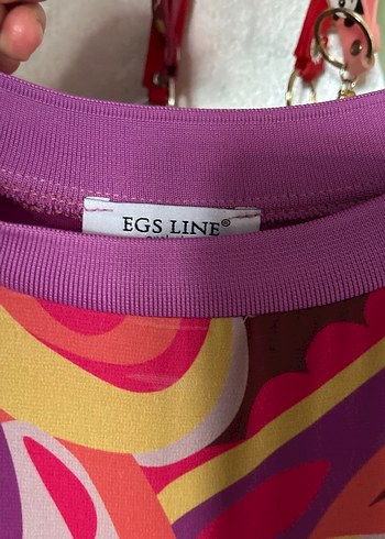 Renkli Bağlama Desenli Uzun Kadın Elbise - Görsel 7