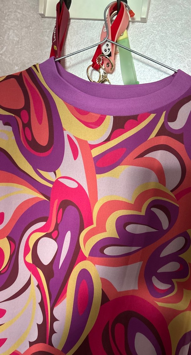 Renkli Bağlama Desenli Uzun Kadın Elbise - Görsel 2