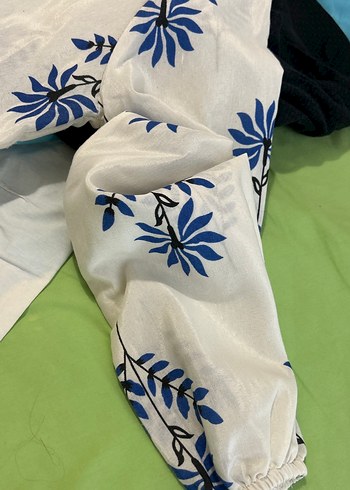 Uzun Beyaz Bohem Desenli Elbise - Görsel 5