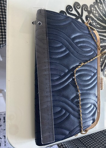 Zincir Detaylı Yılan Desenli Kadın Clutch Çanta - Görsel 9