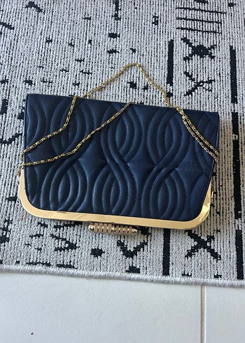 Zincir Detaylı Yılan Desenli Kadın Clutch Çanta - Görsel 2