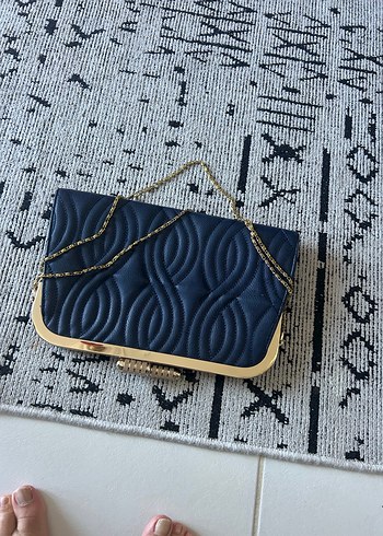 Zincir Detaylı Yılan Desenli Kadın Clutch Çanta - Görsel 3