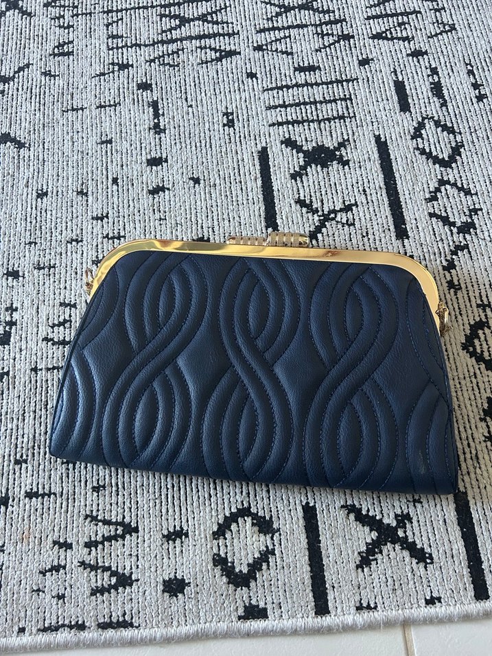 Zincir Detaylı Yılan Desenli Kadın Clutch Çanta - Görsel 5