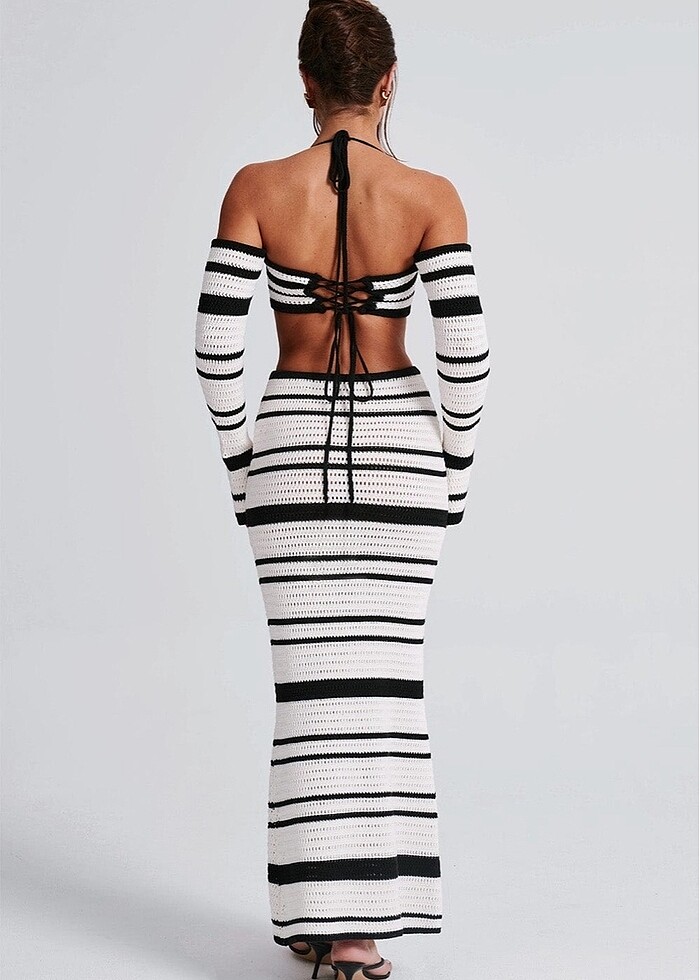 Pareo Takımı Örme Plaj Elbisesi - Görsel 2