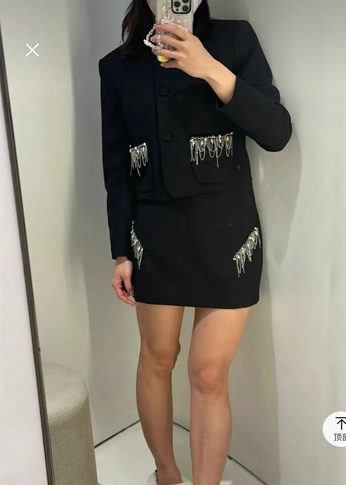 Blazer Ceket Etek Takımı - Görsel 2