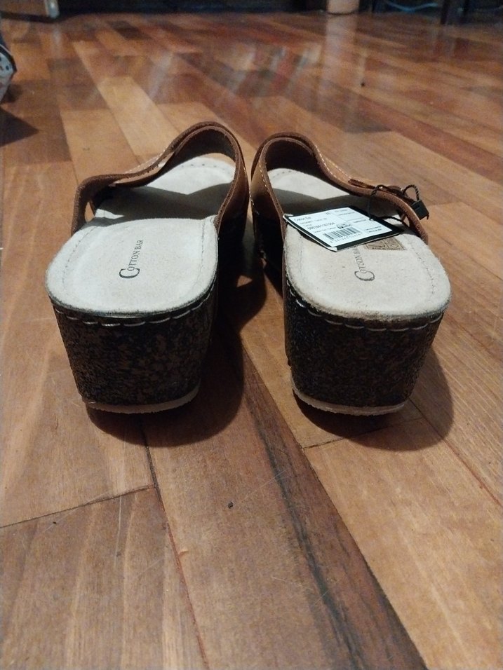 Boyner Cottonbar Kahverengi Süet kadın terlik - Görsel 3