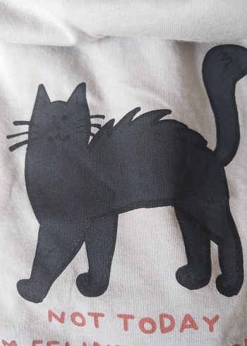 Gri Siyah Baskılı Kürklü Goth Kedi Kıyafeti - Görsel 2