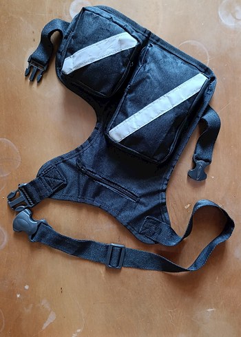 Fermuarlı Siyah Biker Erkek Bel Çantası - Görsel 2