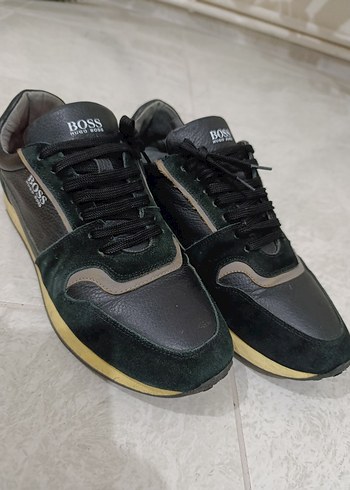 Hugo Boss Orijinal Cok Temiz 42 Numara Erkek Hugo Boss Siyah Suet Sneaker
