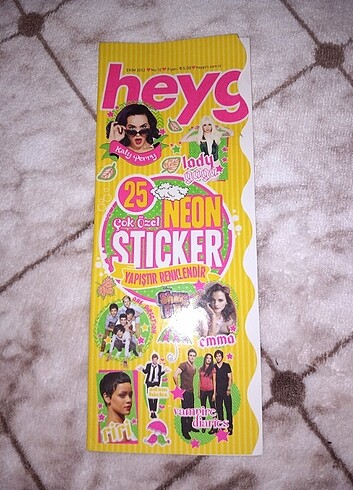 Heygirl 2012 dergisinden set sticker neon one direction Katy Per