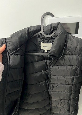 Fermuarlı Siyah Mini Kadın Mont - Görsel 3