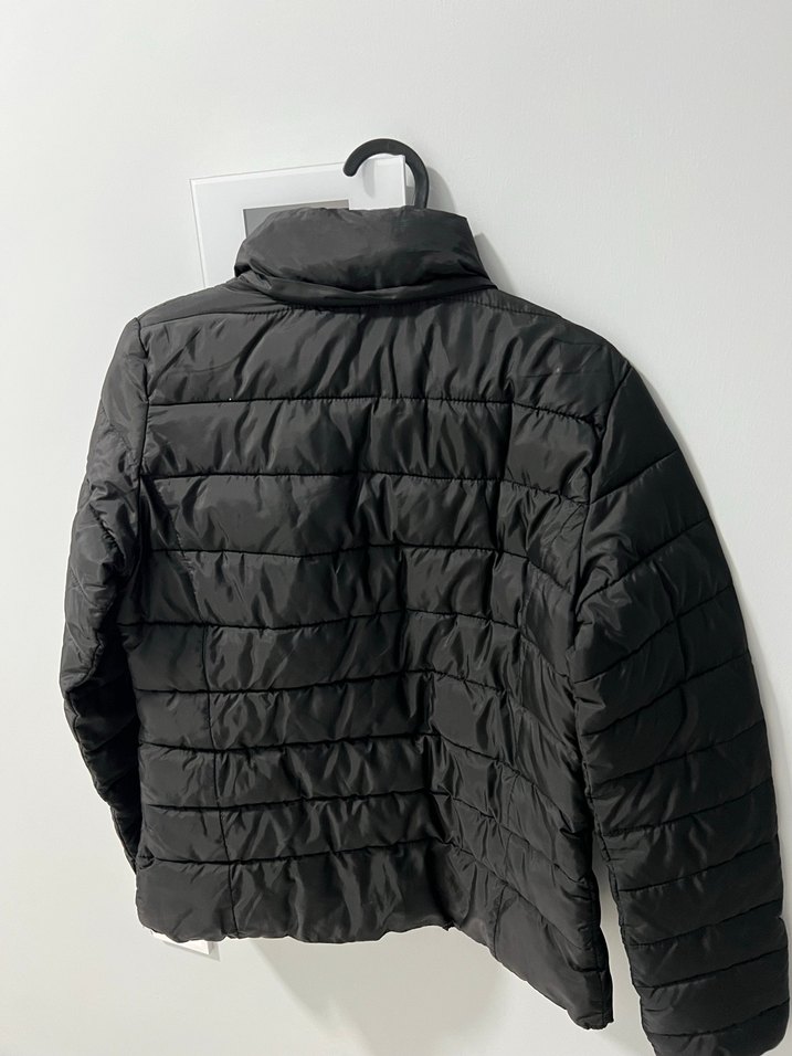 Fermuarlı Siyah Mini Kadın Mont - Görsel 2