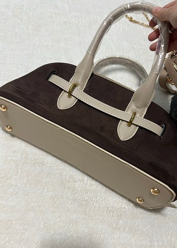 Miu Miu Kahverengi Süet Tokalı Kadın Çanta - Görsel 4