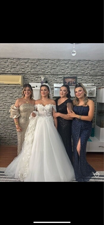 42 Beden LACİVERT TAŞLI AŞIRI ŞIK ABİYE