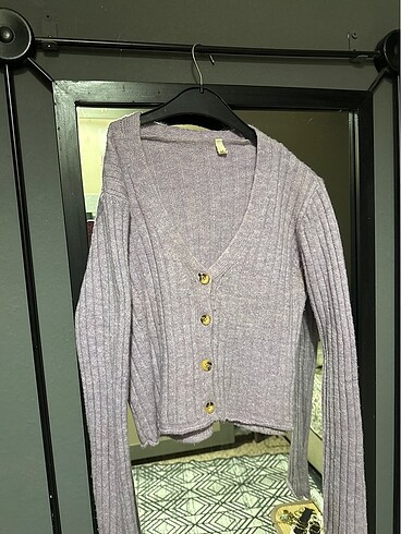 ince lila hırka - Görsel 2