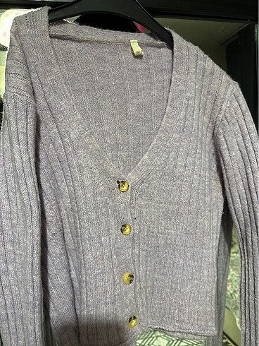 ince lila hırka - Görsel 3