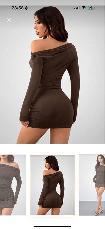 LİKRALİ ELBİSE KISA - Görsel 2