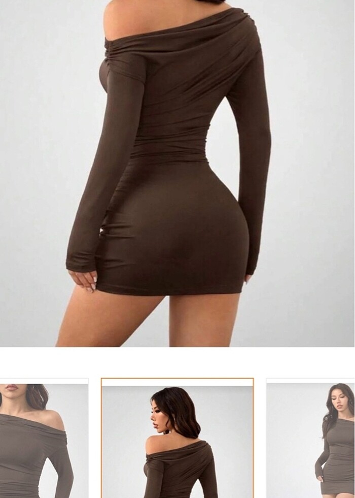 LİKRALİ ELBİSE KISA - Görsel 2