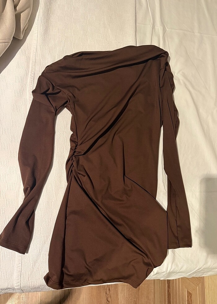 LİKRALİ ELBİSE KISA - Görsel 3