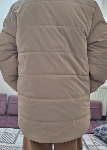 Erkek çocuk bej Kapüşonlu Mont - Görsel 8