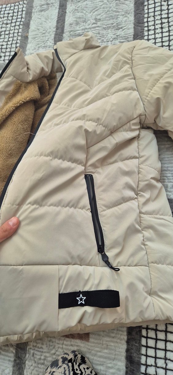 Erkek çocuk bej Kapüşonlu Mont - Görsel 5