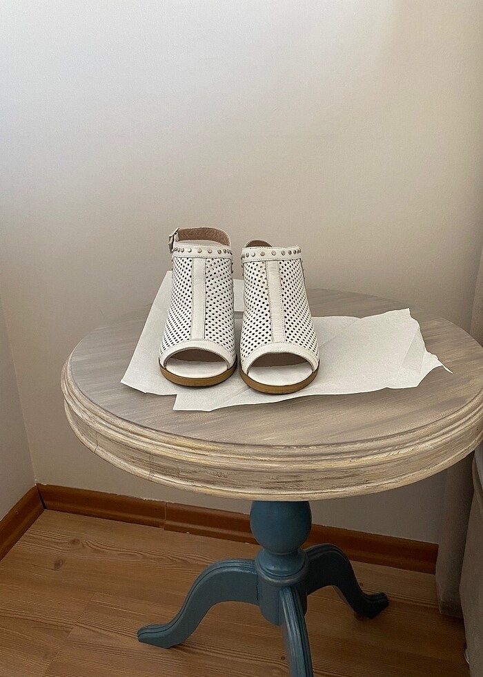 TERGAN Hakiki deri topuklu sandalet - Görsel 4