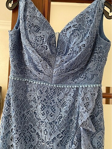 Abiye güpür elbise - Görsel 3