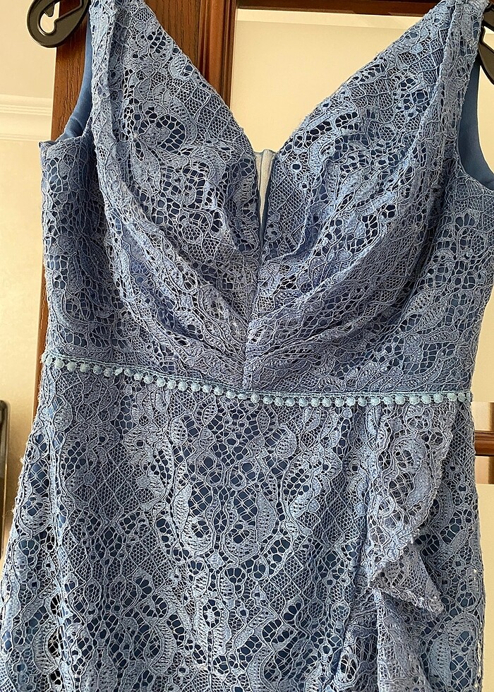 Abiye güpür elbise - Görsel 3