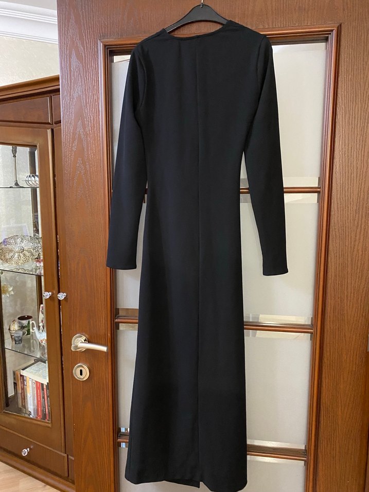 ORİJİNAL Zara Uzun Kollu Drapeli Abiye Elbise - Görsel 5